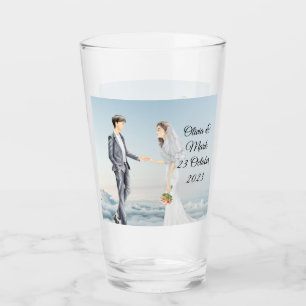 Personalised Wedding and Wedding Anniversary  Glass