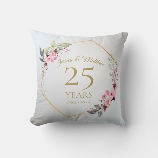 Personalised Wedding Anniversary Gift Cushion (Front)