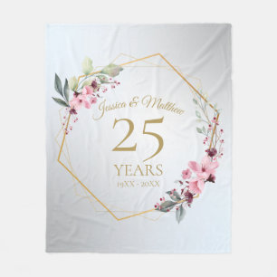 Personalised Wedding Anniversary Gift Fleece Blanket