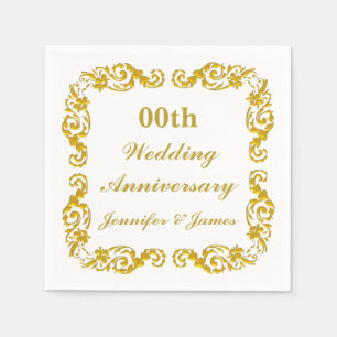 Personalised Wedding Anniversary Napkin