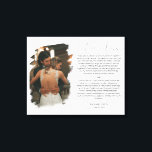 Personalised Wedding Anniversary Photo & Vows Canvas Print<br><div class="desc">Modern and elegant design printed Personalised Wedding Anniversary Photo & Vows Canvas Print that can be customised with your text. Please click the "Customise it" button and use our design tool to modify this template. Check out the Graphic Art Design store for other products that match this design!</div>