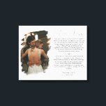 Personalised Wedding Anniversary Photo & Vows Canvas Print<br><div class="desc">Modern and elegant design printed Personalised Wedding Anniversary Photo & Vows Canvas Print that can be customised with your text. Please click the "Customise it" button and use our design tool to modify this template. Check out the Graphic Art Design store for other products that match this design!</div>