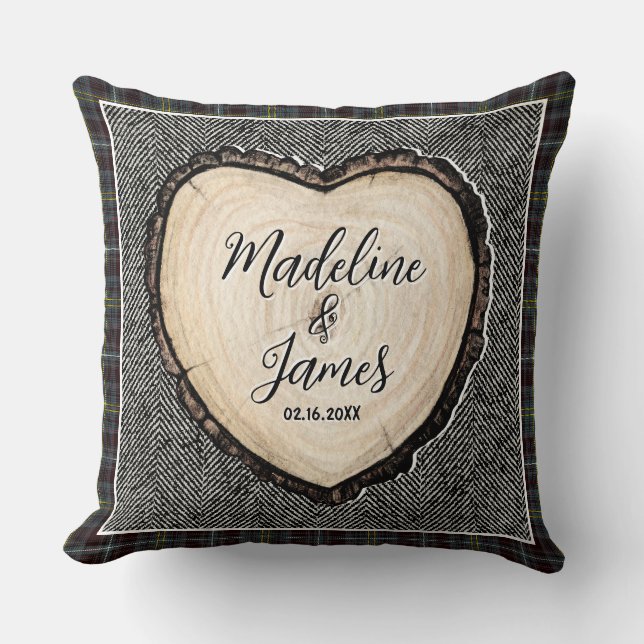Personalised Wedding Anniversary Pillow (Front)