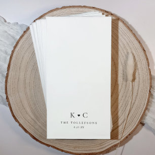 Personalised Wedding Bathroom Napkins for Restroom