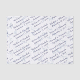Personalised Wedding - Blue Tissue Paper