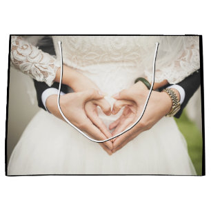 Personalised Wedding Bridal Engagement Photo Large Gift Bag