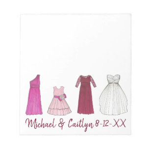 Personalised Wedding Bridal Party Shower Notepad