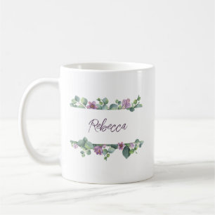 Personalised Wedding Bridesmaid Eucalyptus Coffee Mug