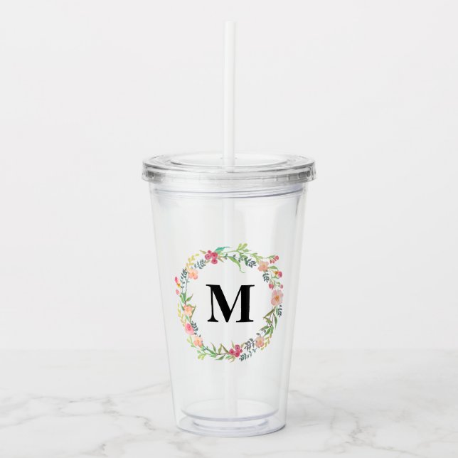 Personalised Wedding Bridesmaid / Maid of Honour Acrylic Tumbler (Front)