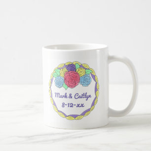 Personalised Wedding Cake Anniversary Engagement Coffee Mug