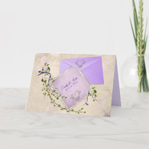 personalised wedding card with inspirational quote