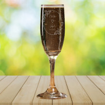 Personalised Wedding Champagne Flute
