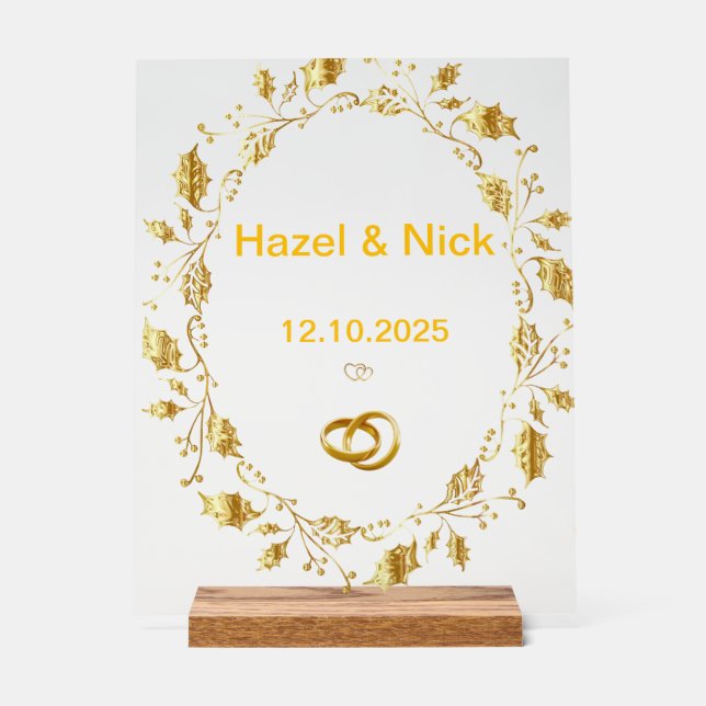 Personalised Wedding clyric sign  (Front)