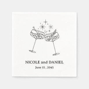 Personalised Wedding Cocktail  Napkin