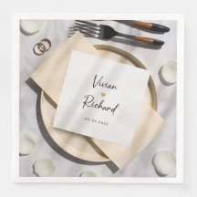 Personalised Wedding Cocktail Napkins | Custom Wed