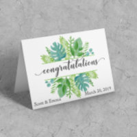 Personalised Wedding Congratulations Leaves