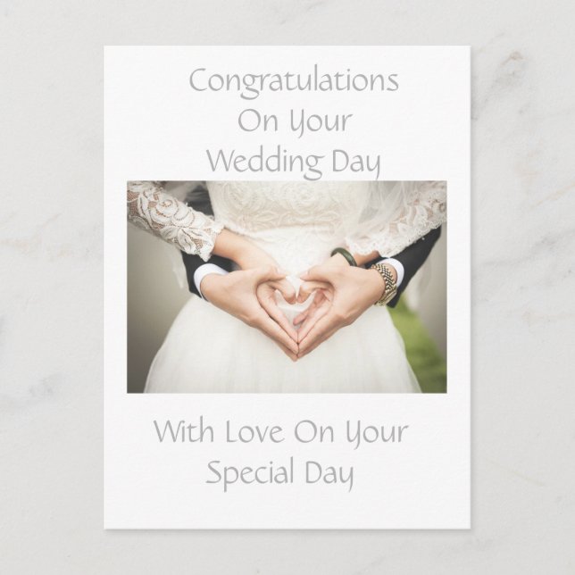 Personalised Wedding Congratulations Postcard (Front)