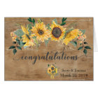 Personalised Wedding Congratulations Rustic Wood