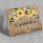 Personalised Wedding Congratulations Rustic Wood<br><div class="desc">This design was created though digital art. It may be personalised in the area provide or customising by choosing the click to customise further option and changing the name, initials or words. You may also change the text colour and style or delete the text for an image only design. Contact...</div>