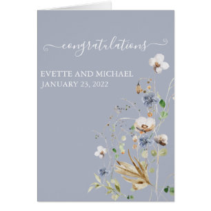 Personalised Wedding Congratulations Wild Flower 