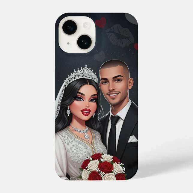 Personalised  Wedding Couple Phone Case (Back)