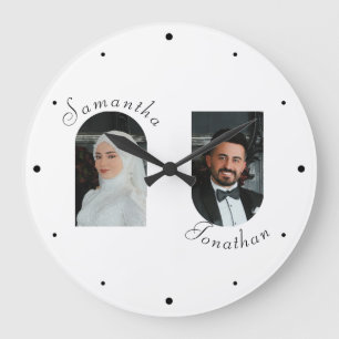 Personalised Wedding Couple Photo Wall Clock