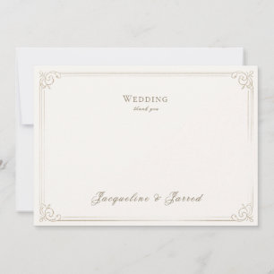 Personalised Wedding Cream Thank You Invitation