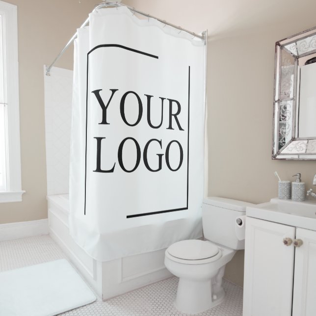Personalised Wedding Custom Idea Add Logo Shower Curtain (In Situ)
