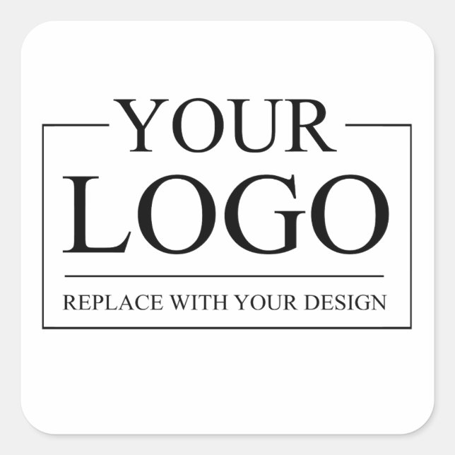 Personalised Wedding Custom Idea Add Logo Square Sticker (Front)