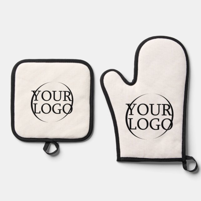 Personalised Wedding Custom Idea Create Your Own Oven Mitt & Pot Holder Set (Front)