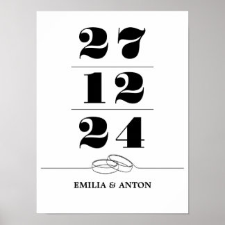 Personalised Wedding Date Poster