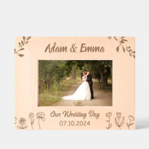 Personalised Wedding Day Engraved Picture Frame