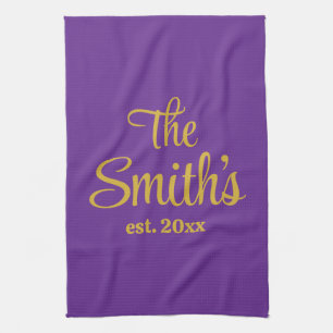 Personalised Wedding Day Gift Newlywed Christmas Tea Towel