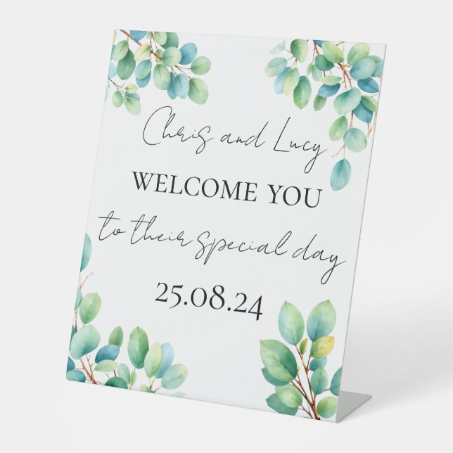 Personalised Wedding Decor  Pedestal Sign (Front)