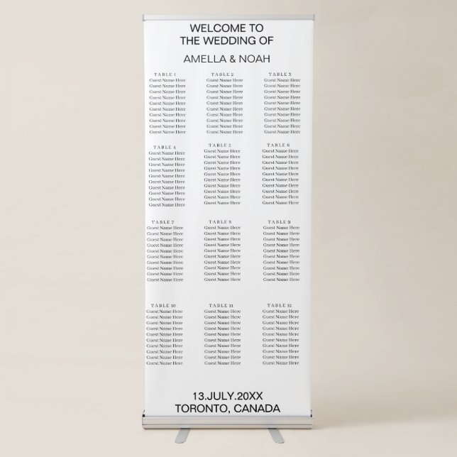 Personalised Wedding Decoration,Engagement Party Retractable Banner (Front)