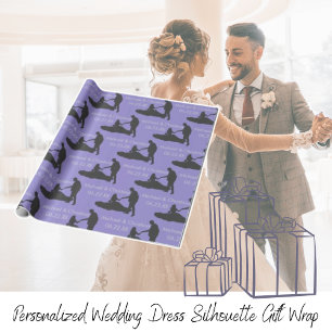 Personalised Wedding Dress Silhouette  Wrapping Paper