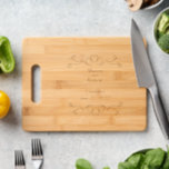 Personalised Wedding Etched Wooden Cutting Board<br><div class="desc">Personalise this cutting board with the name of the bride and groom and the "established" date - the date of the marriage. All the text can be customised to suit, including changing the text style and size. Wording is between two simple but elegant heart themed divider images. A different and...</div>