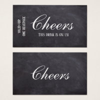 Personalised Wedding event Drink Voucher Ticket