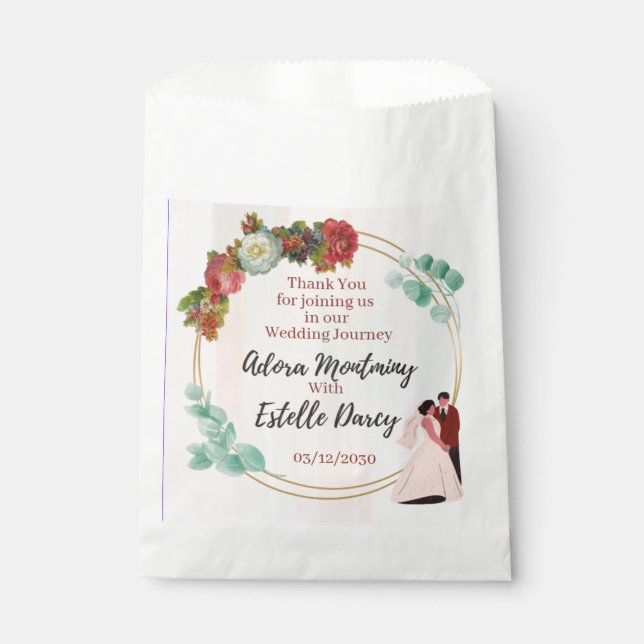 Personalised Wedding Favour Bags (Front)