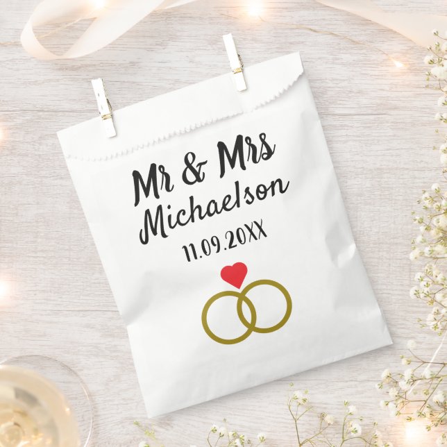 Personalised Wedding Favour Bags (Clipped)