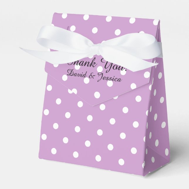 Personalised wedding favour box | lavender purple (Front Side)