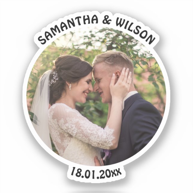 Personalised Wedding Favour | Gold |Photo  (Front)