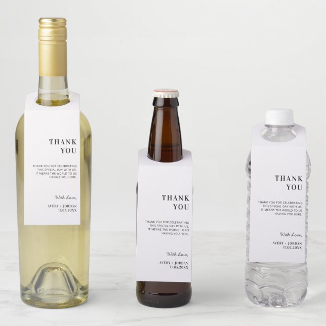 Personalised Wedding Favour Party Hostess Gift Bottle Tag (In Situ)