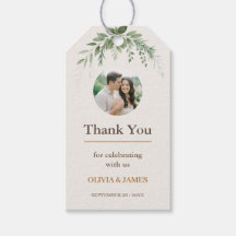 Personalised Wedding Favour Tag | Rustic Botanical