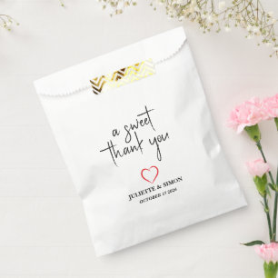Personalised Wedding Favour Thank You Bags A Sweet