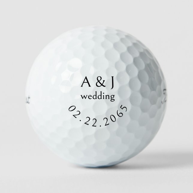 Personalised Wedding Favour Titleist Pro V1 Golf Balls (Front)
