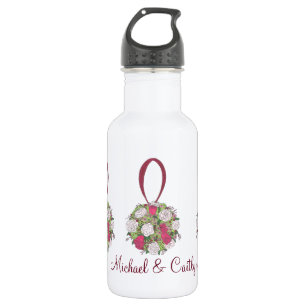 Personalised Wedding Flower Bouquet Favour Bottle
