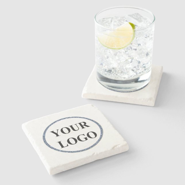 Personalised Wedding Gift Customised Idea LOGO Stone Coaster (Side)