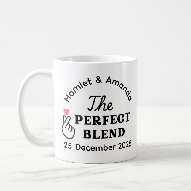 personalised wedding gift Mug (Left)