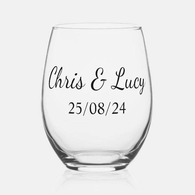 personalised wedding glasses (Front)